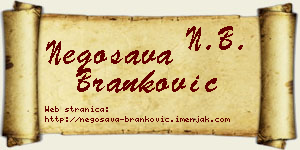 Negosava Branković vizit kartica